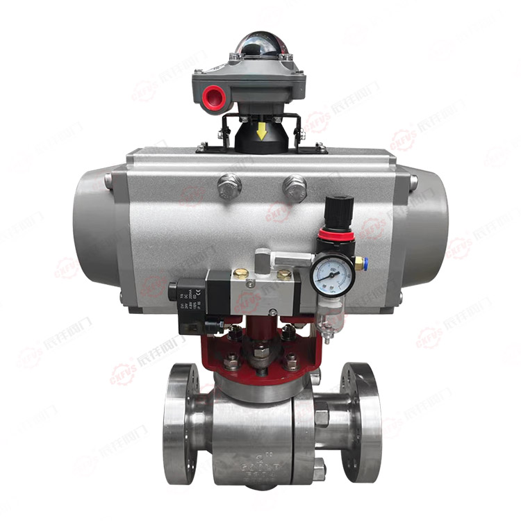 Pneumatic forged steel flange ball valve