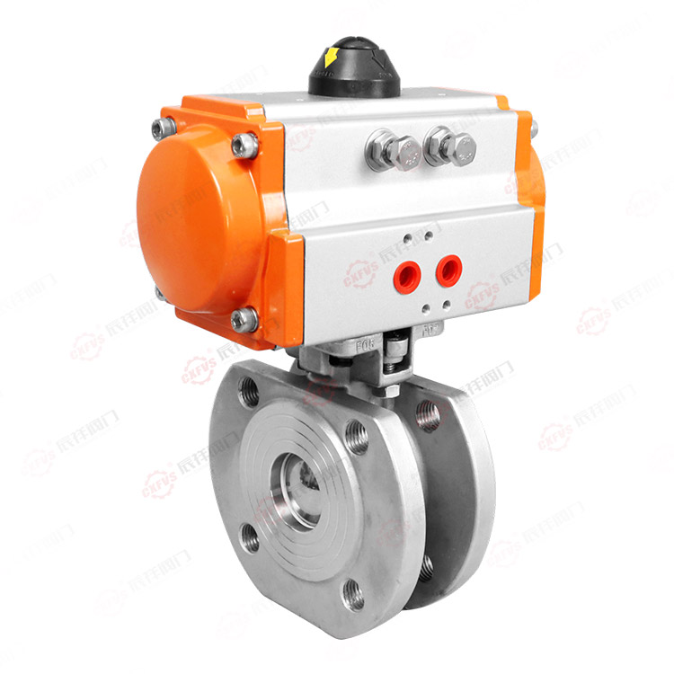 Pneumatic clamp type flange ball valve