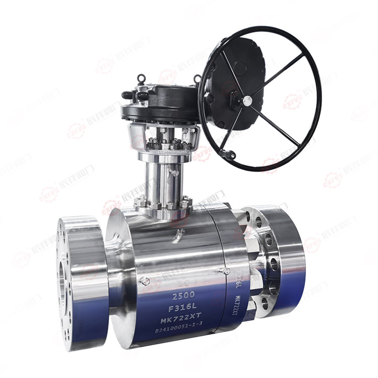 Large caliber high-pressure low-temperature forged steel flange ball valve