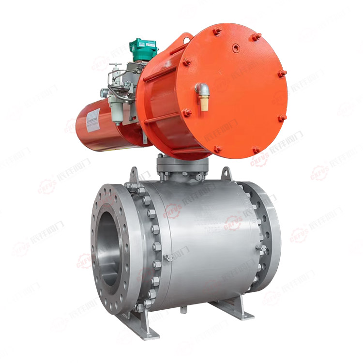 Pneumatic forged steel flange ball valve