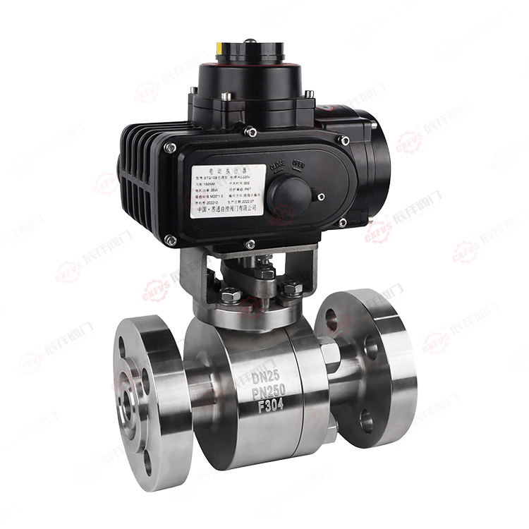 Electric forged steel flange ball valve