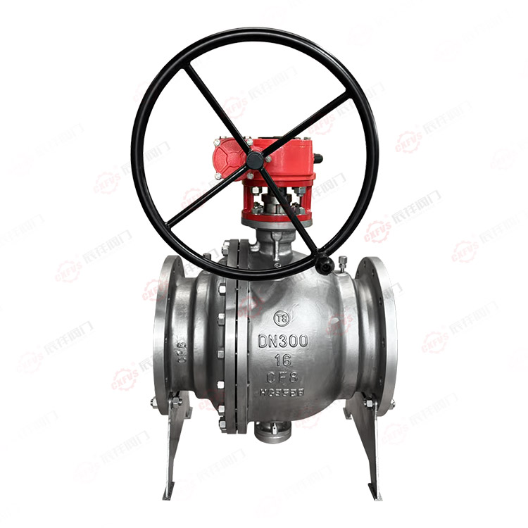 Worm fixed stainless steel flange ball valve