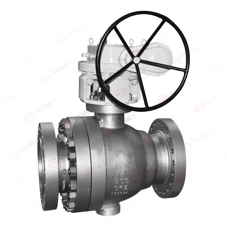 High pressure hard sealed fixed flange ball valve