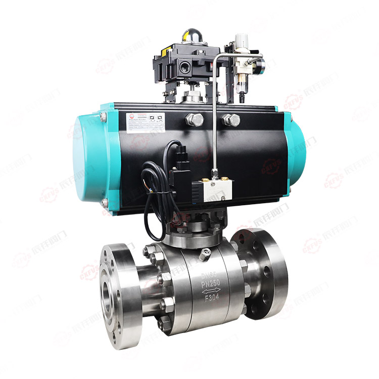 Pneumatic forged steel flange ball valve