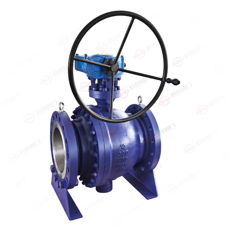 Worm fixed flange ball valve