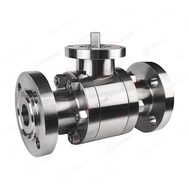 Forged steel three piece flange ball valve