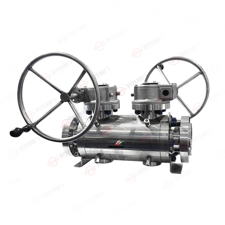 Forged double ball valve