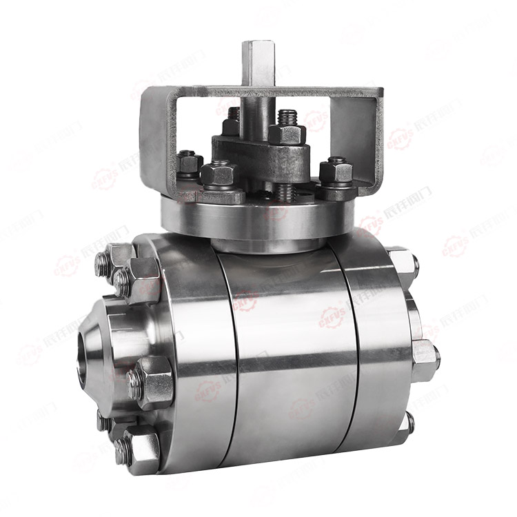 Forged steel three piece butt welded ball valve